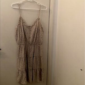 Tan floral babydoll dress